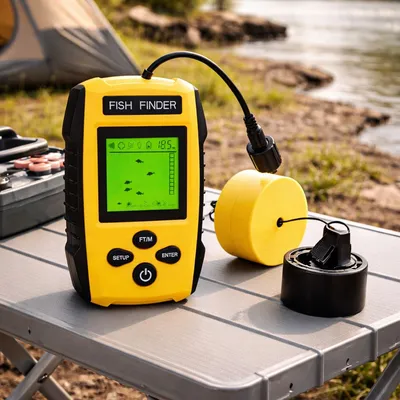 Ехолот Fish Finder портативний провідний для риболовлі, глибина сканування до 100 м